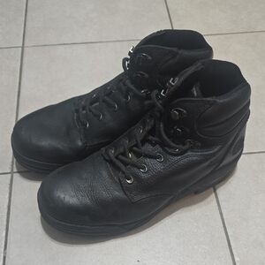 Hawx Men's 6" Enforcer Soft Toe Leather Work Boot Black Size 9.5D